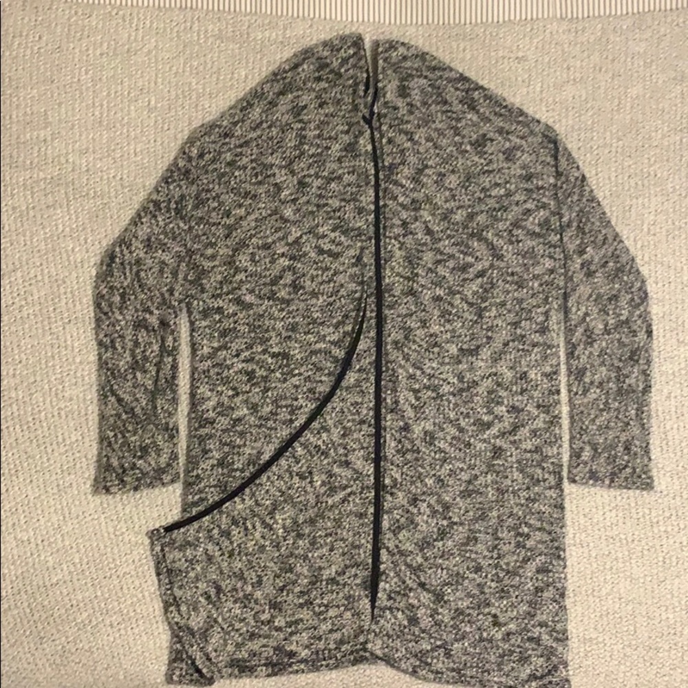 Black and White Knit Cardigan
